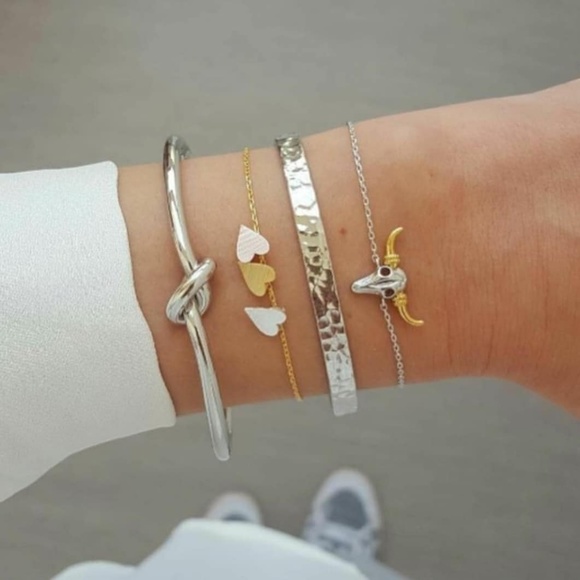 4 Silver Bracelet Set